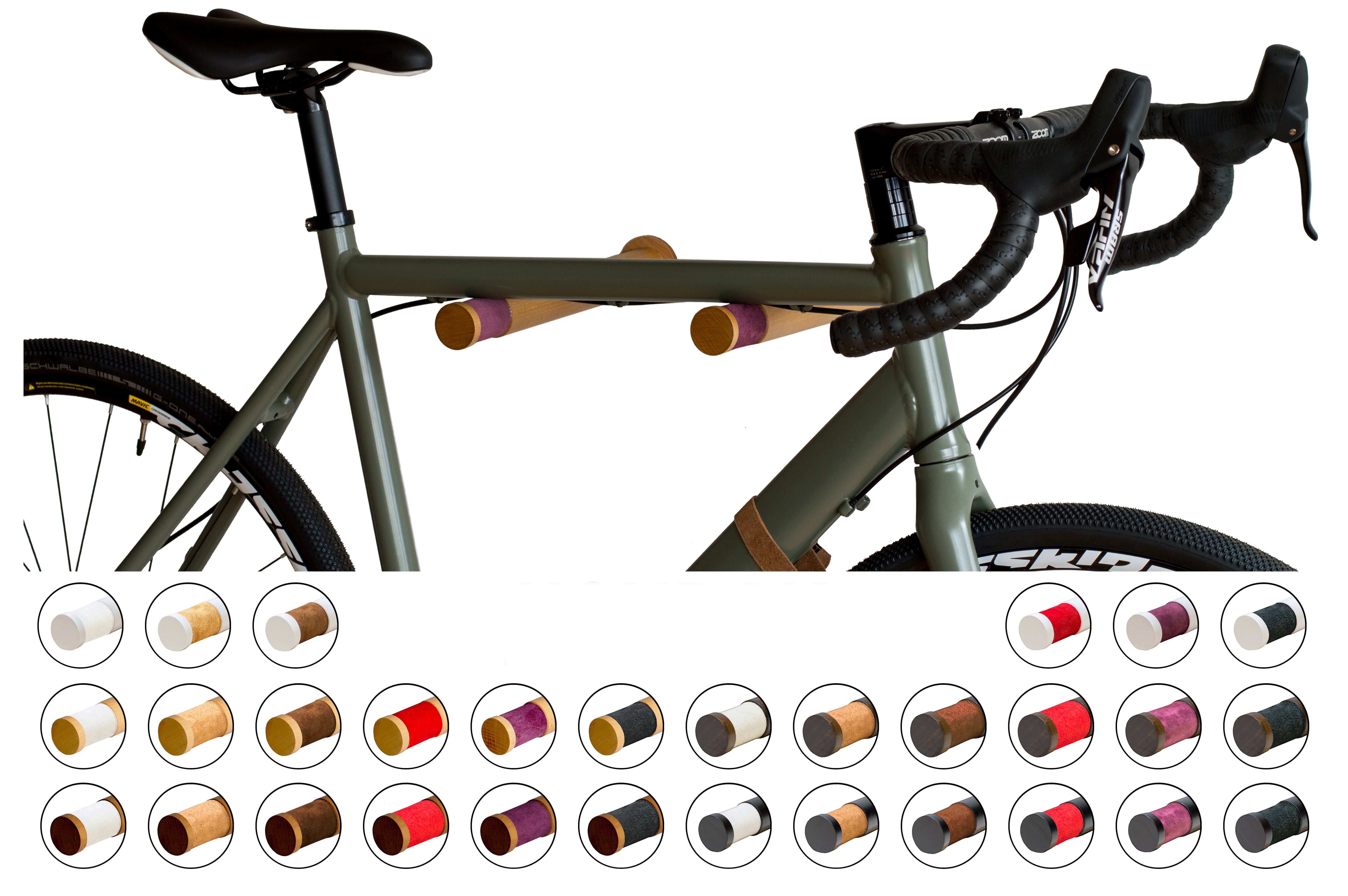 MONBAK wall mount wooden road bike gravel bike holder MB04
