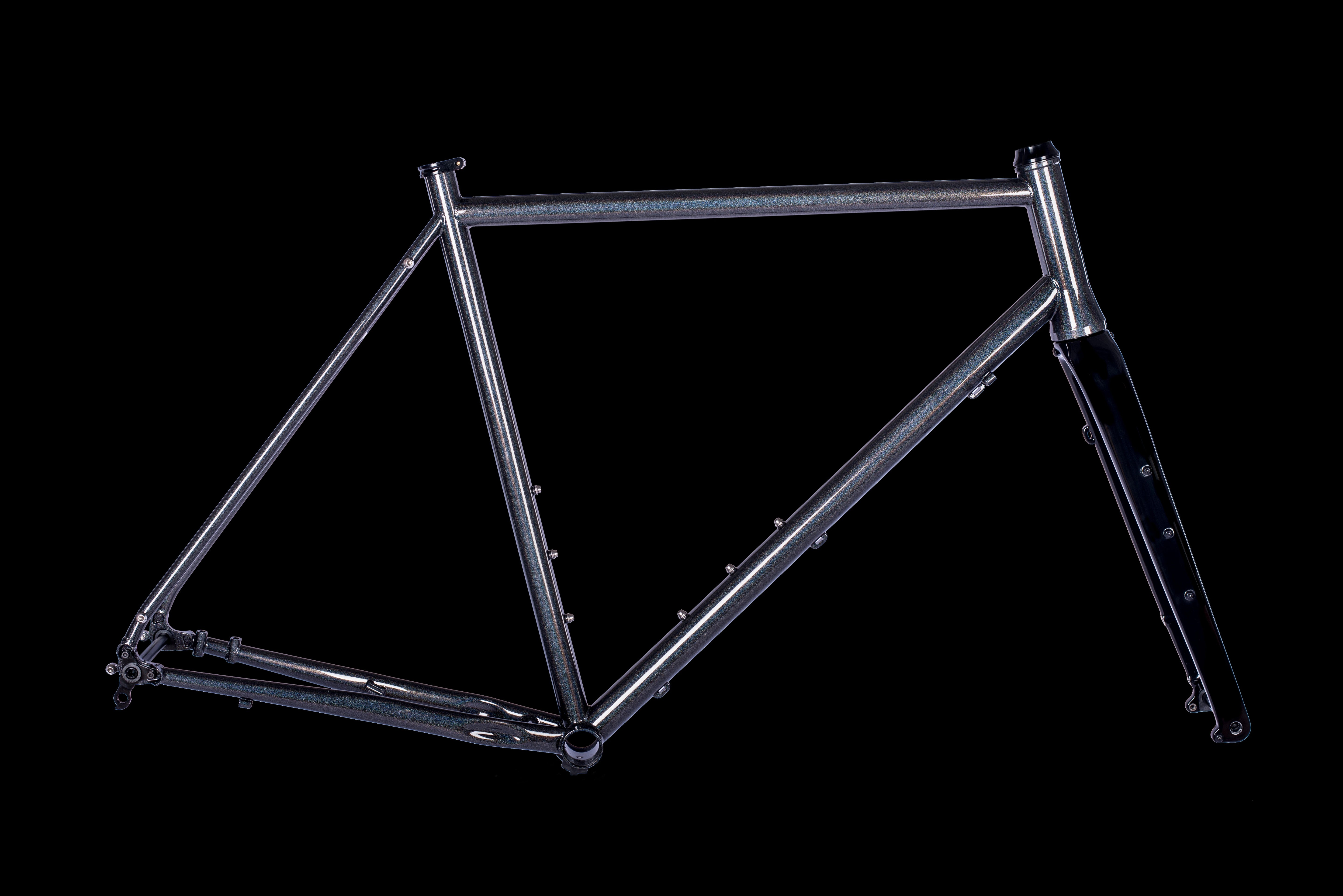 Just Bikes JB04 Gravel Stahl Rahmenset Carbon oder Stahl Gabel 12 Achsen Flat Mount Chamäleon