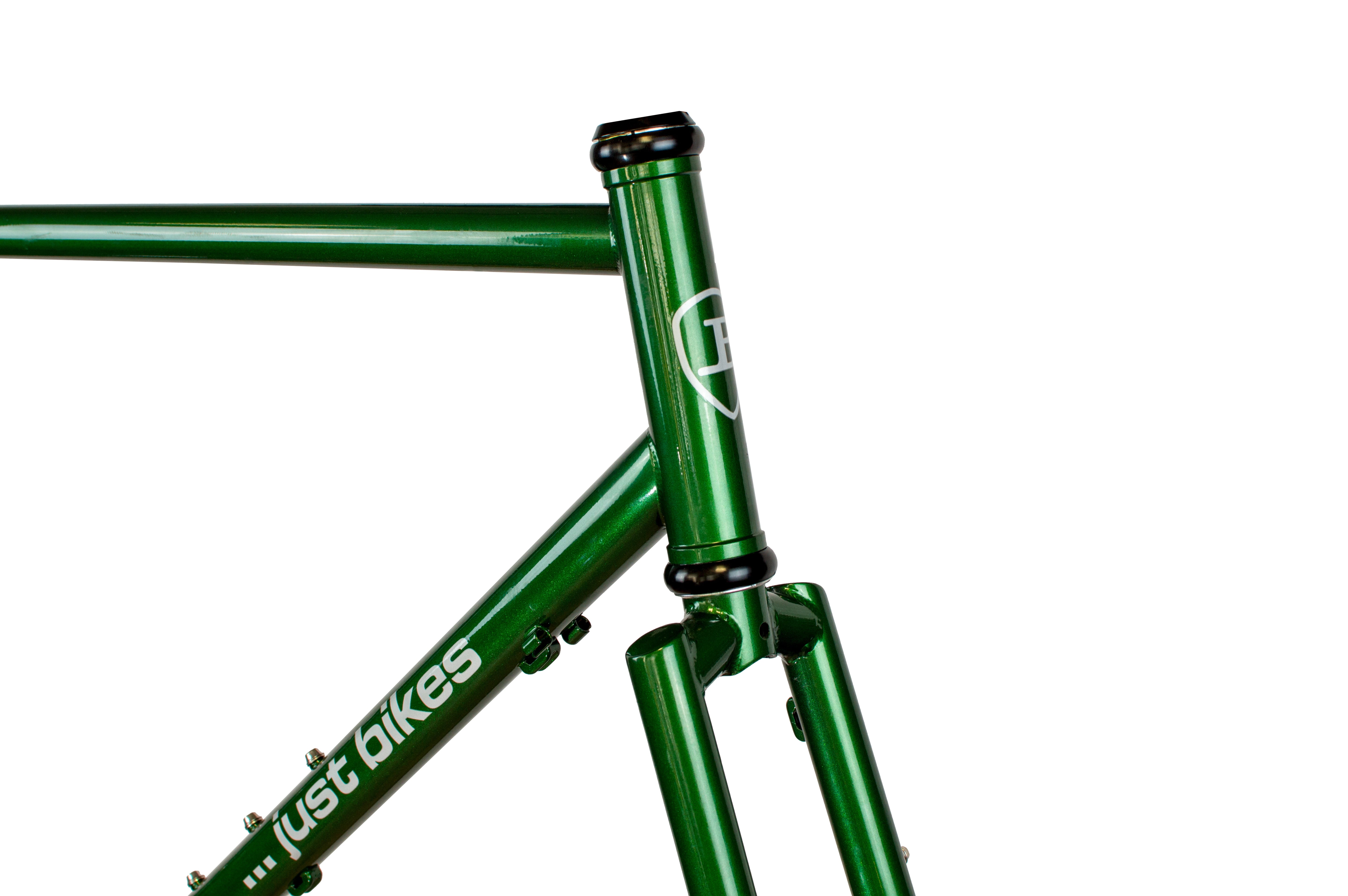 Just Bikes JB06 Gravel Steel Frameset Steel Fork 12 Axles Flat Mount CrMo British Racing Green