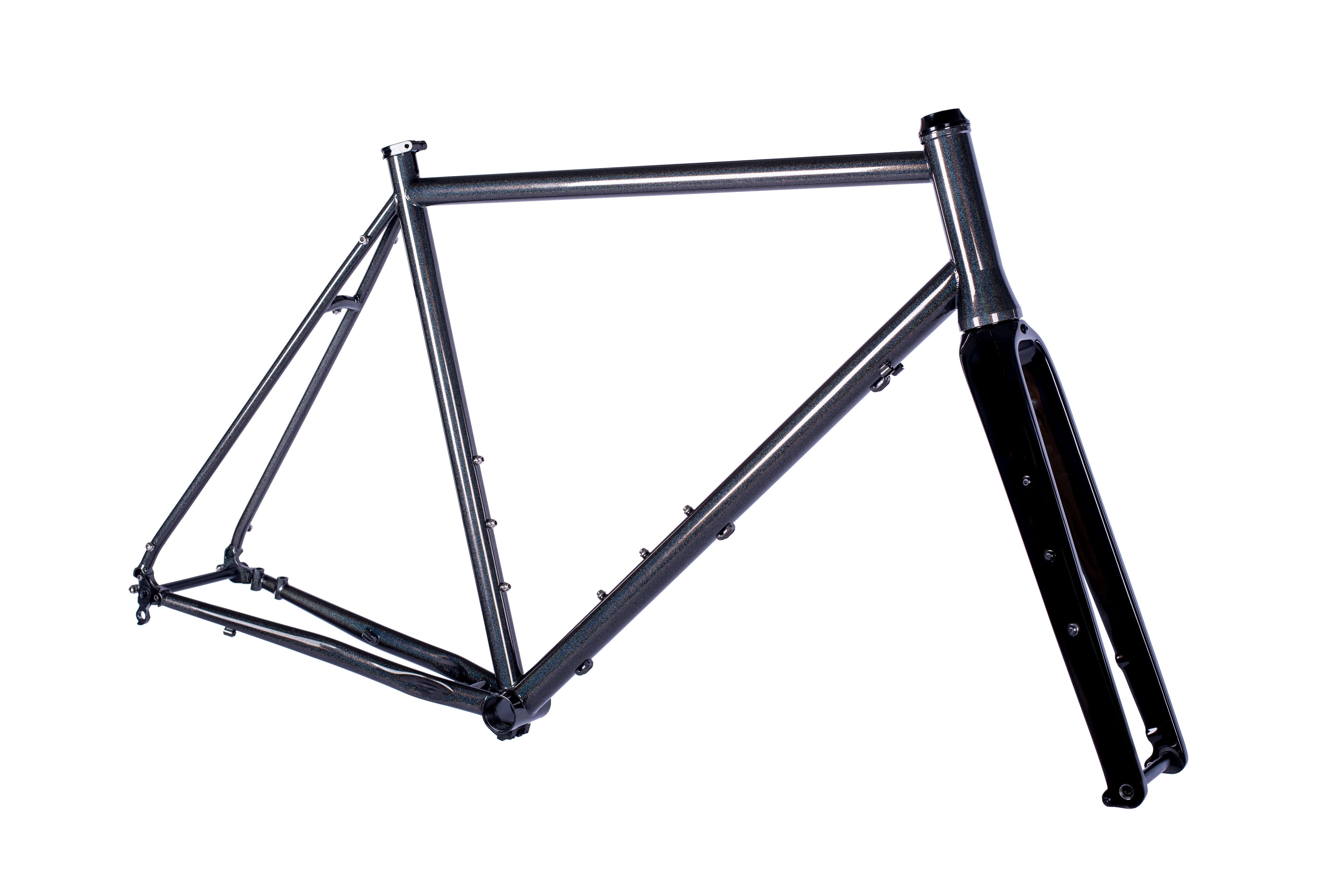 Just Bikes JB04 Gravel Stahl Rahmenset Carbon oder Stahl Gabel 12 Achsen Flat Mount Chamäleon