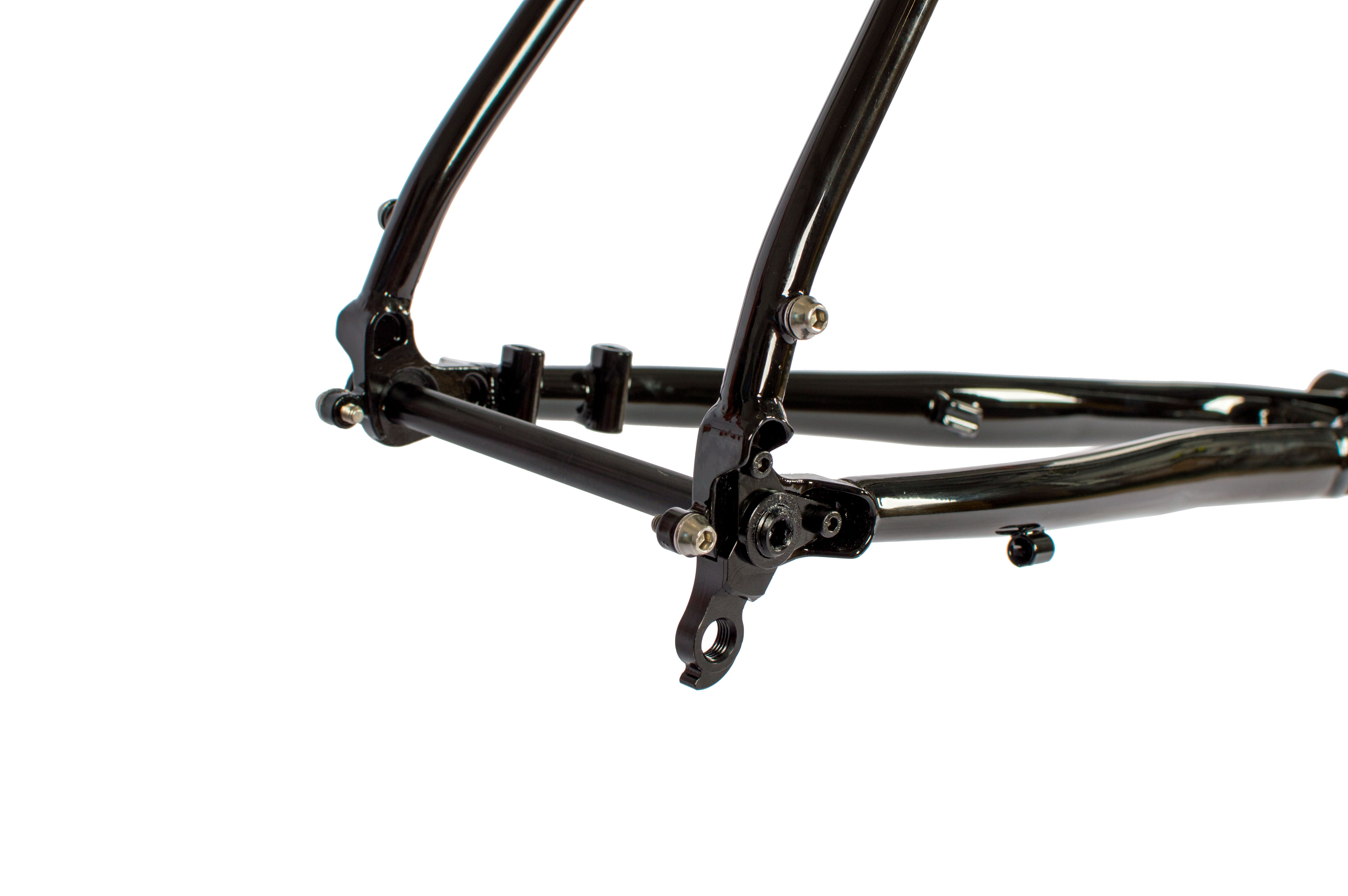 Just Bikes JB06 Gravel Stahl Rahmenset Stahl Gabel 12 Achsen Flat Mount CrMo Schwarz Glossy ohne Aufkleber