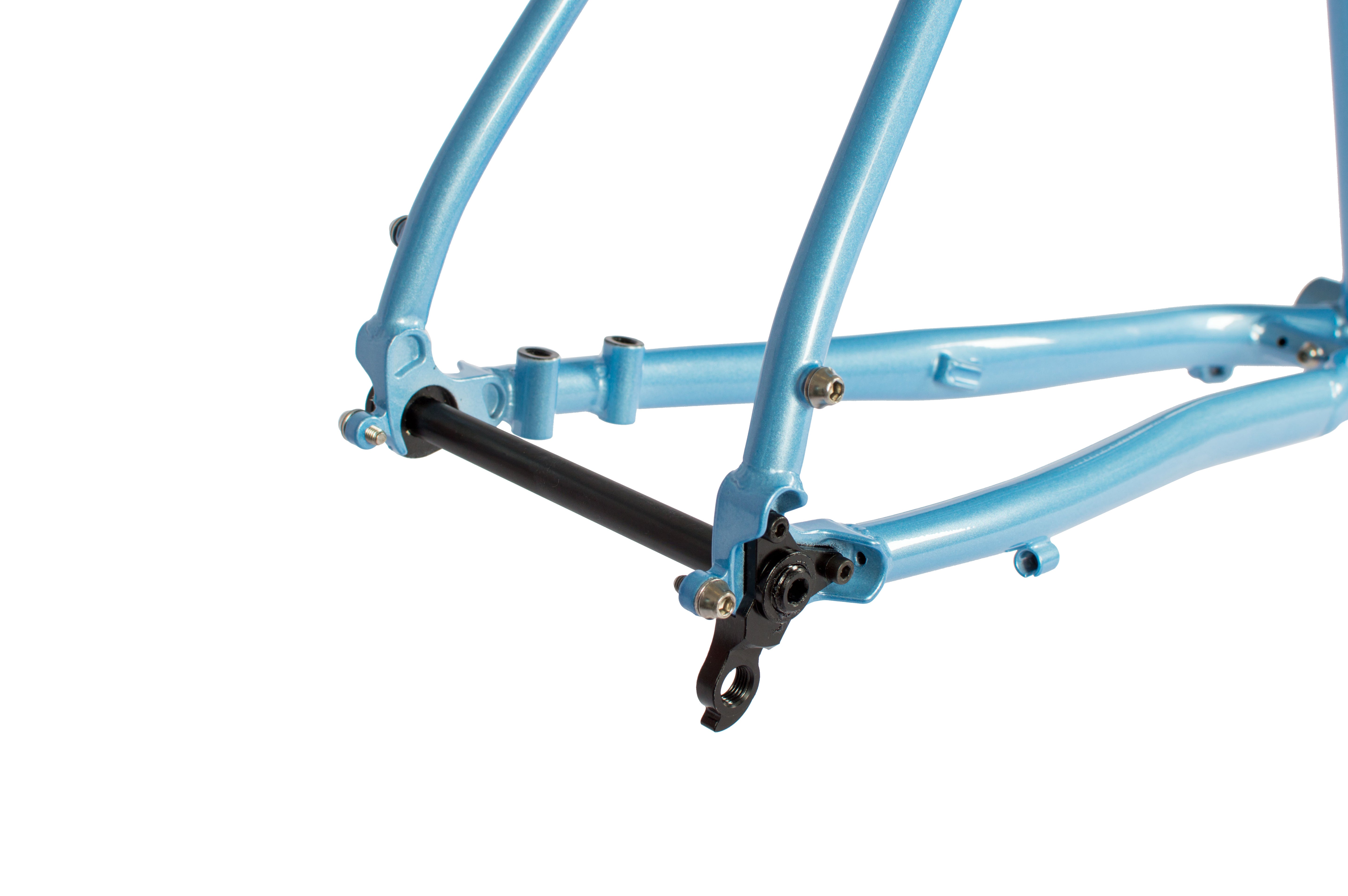 Just Bikes JB06 Gravel Stahl Rahmenset Stahl Gabel 12 Achsen Flat Mount CrMo Sky Blue Shiny