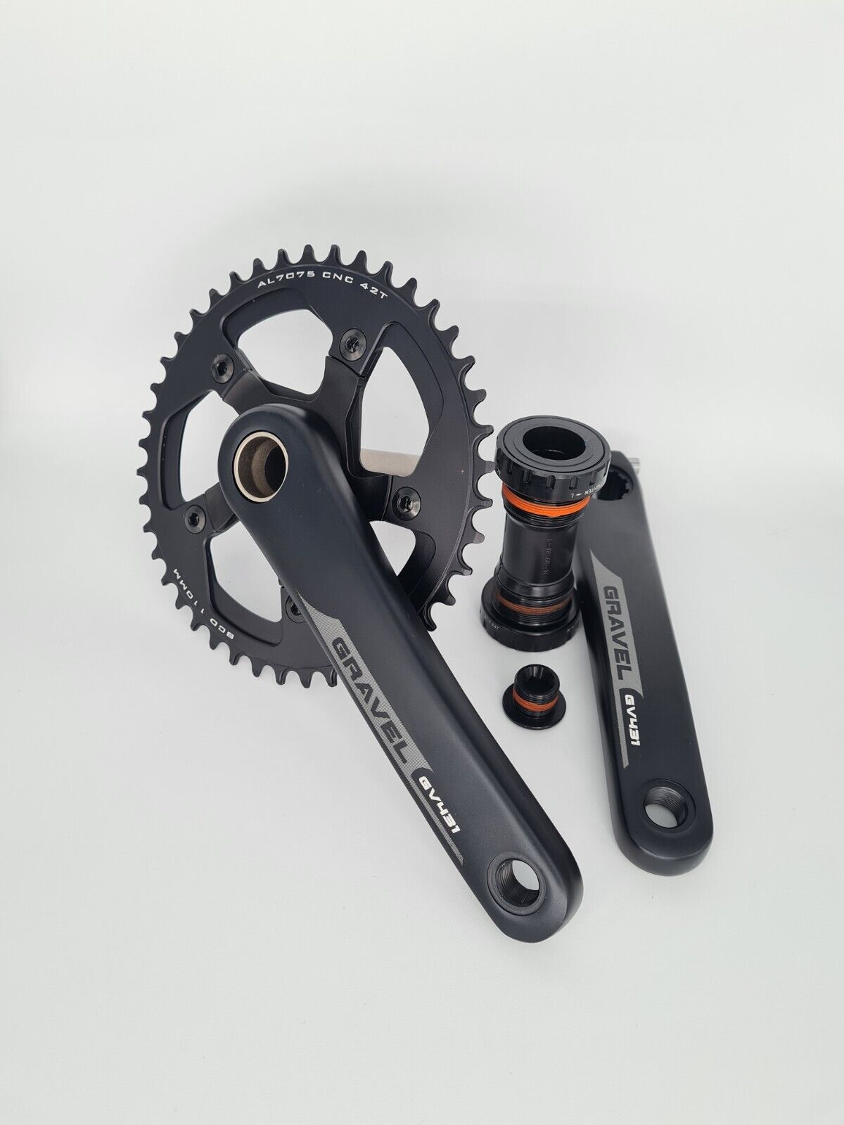 Gravel crankset GV 431 1x11-speed incl. bottom bracket BSA thread 172.5 mm aluminum