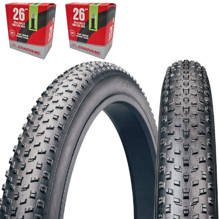 2 x Fatbike Reifen Chaoyan Big Daddy 26x4.0 100-559 inkl. Schläuche Drahtreifen