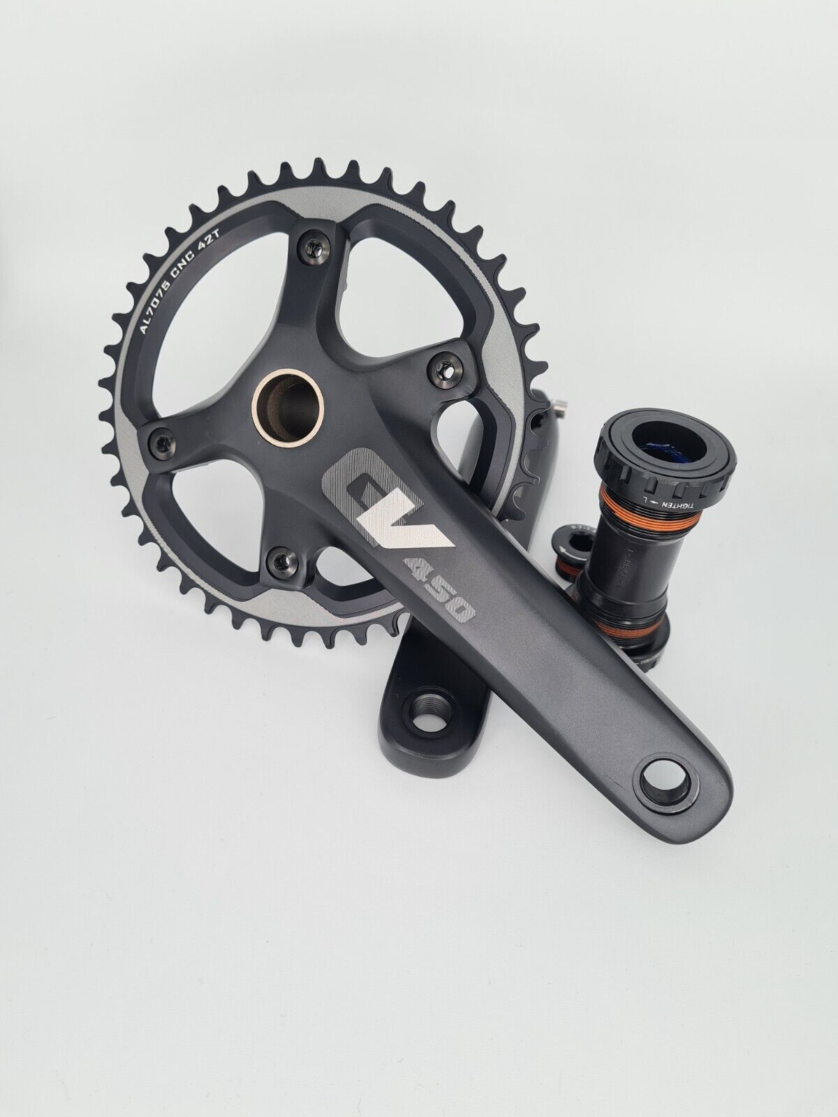 Gravel crankset GV 450 1x11-speed incl. bottom bracket BSA thread 172.5 mm aluminum