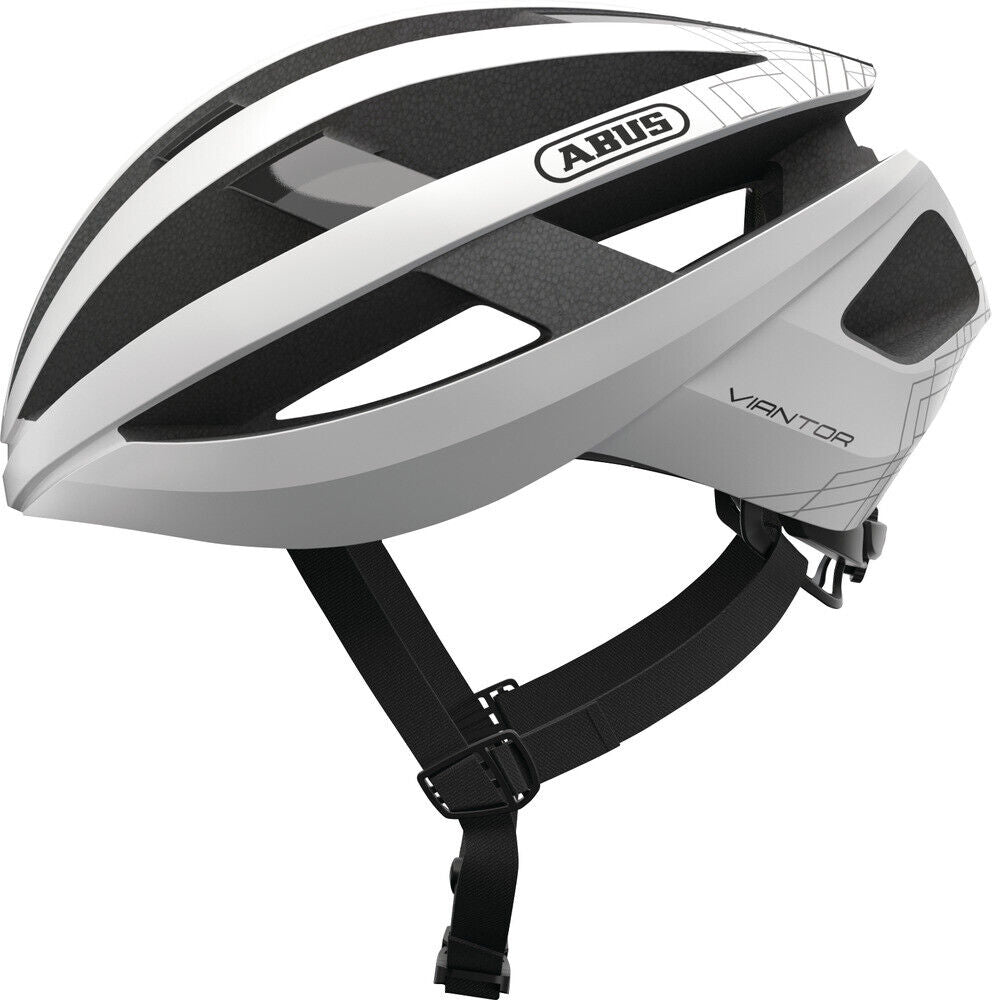 abus fahrradhelm rennrad ABUS Fahrradhelm Viantor polar white Rennrad-, Gravelhelm NEU