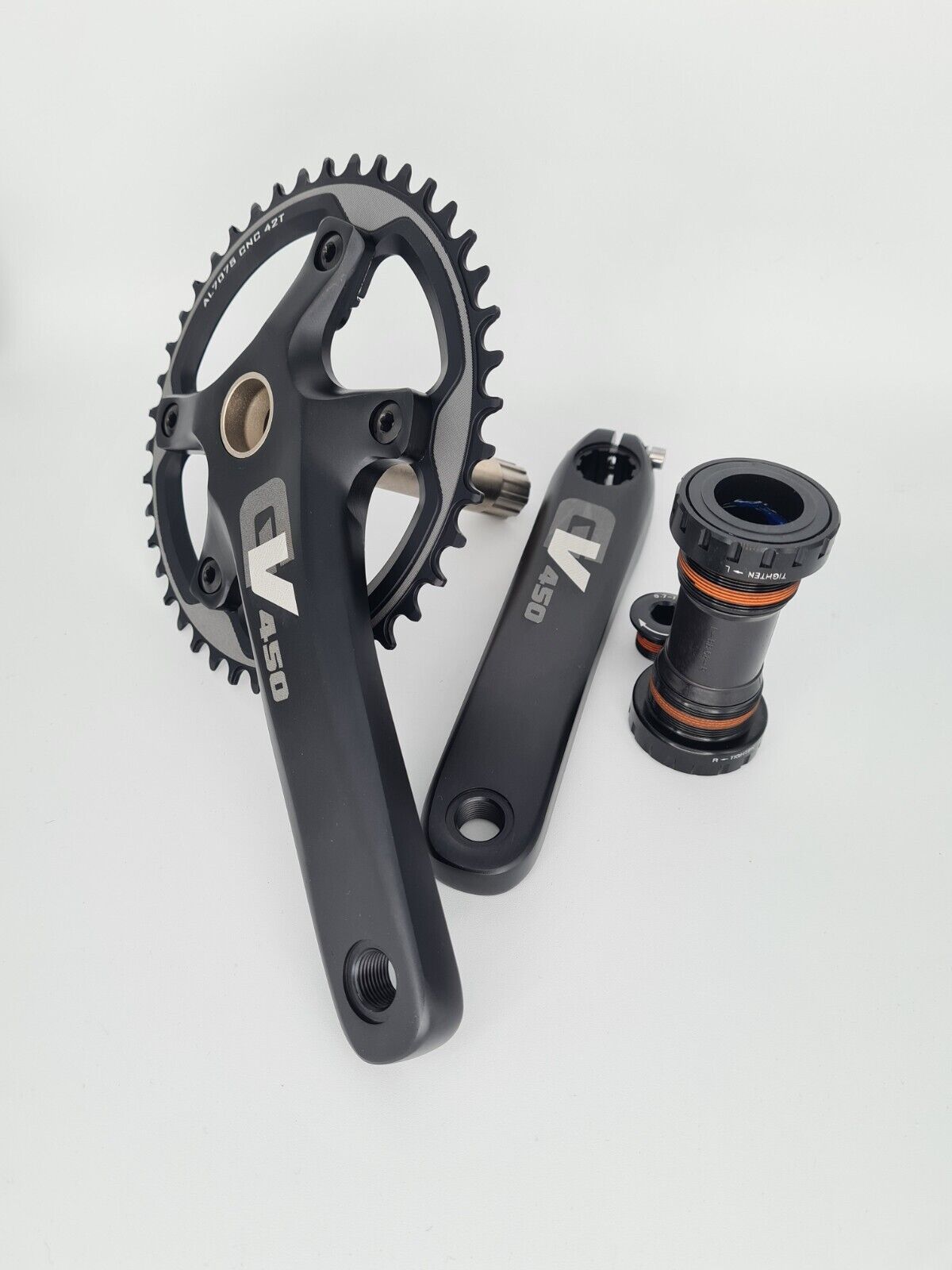 Gravel crankset GV 450 1x11-speed incl. bottom bracket BSA thread 172.5 mm aluminum
