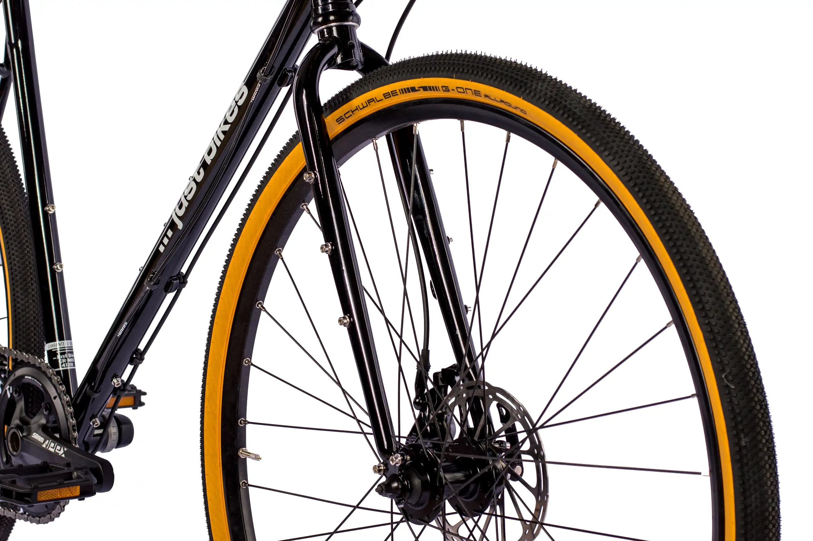 Gravel bike Just Bikes JB02 steel fork with Sram Apex