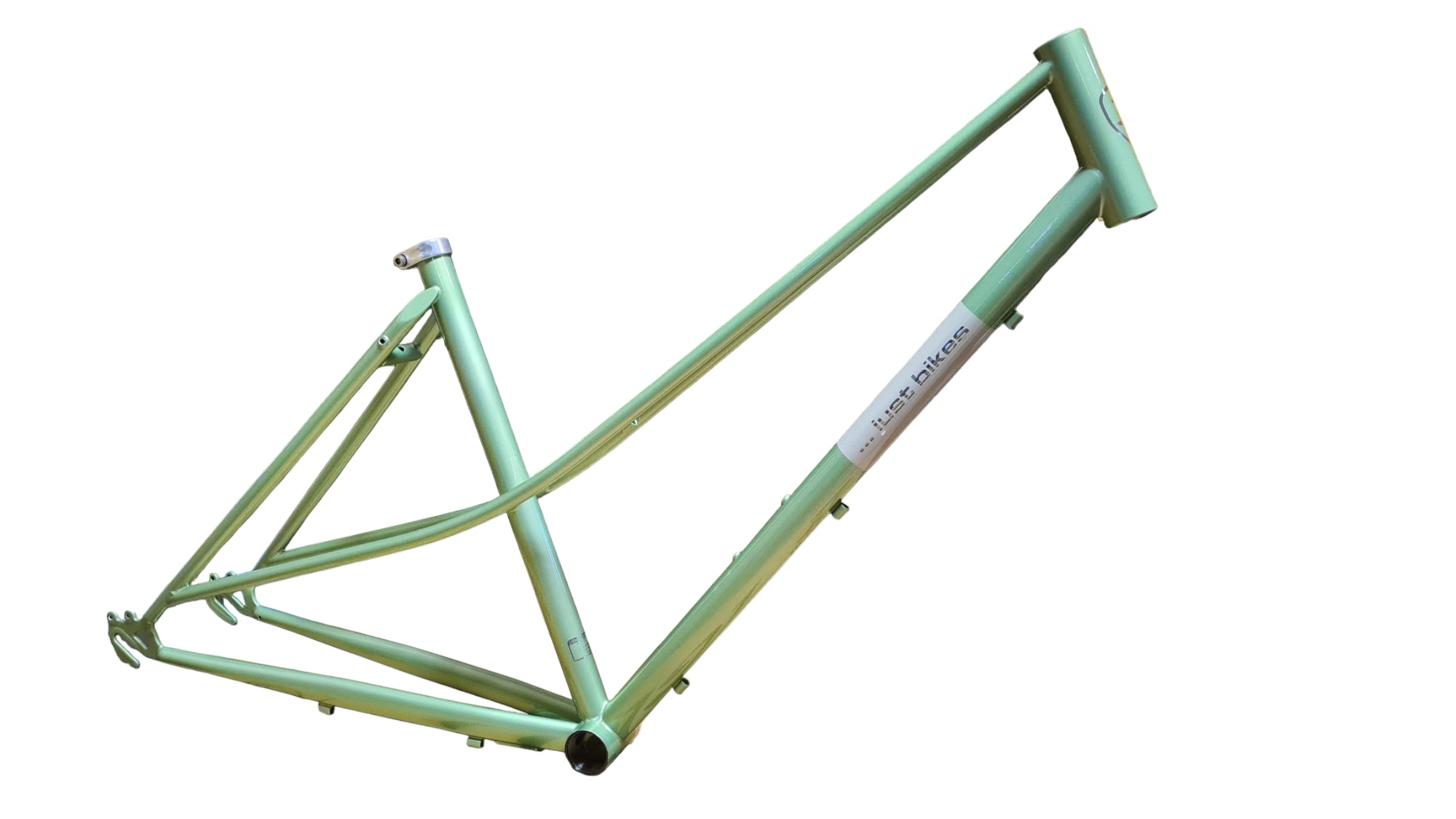 Just Bikes JB07 Mixte Steel Frameset Olive Green Glossy Retro City Allrounder