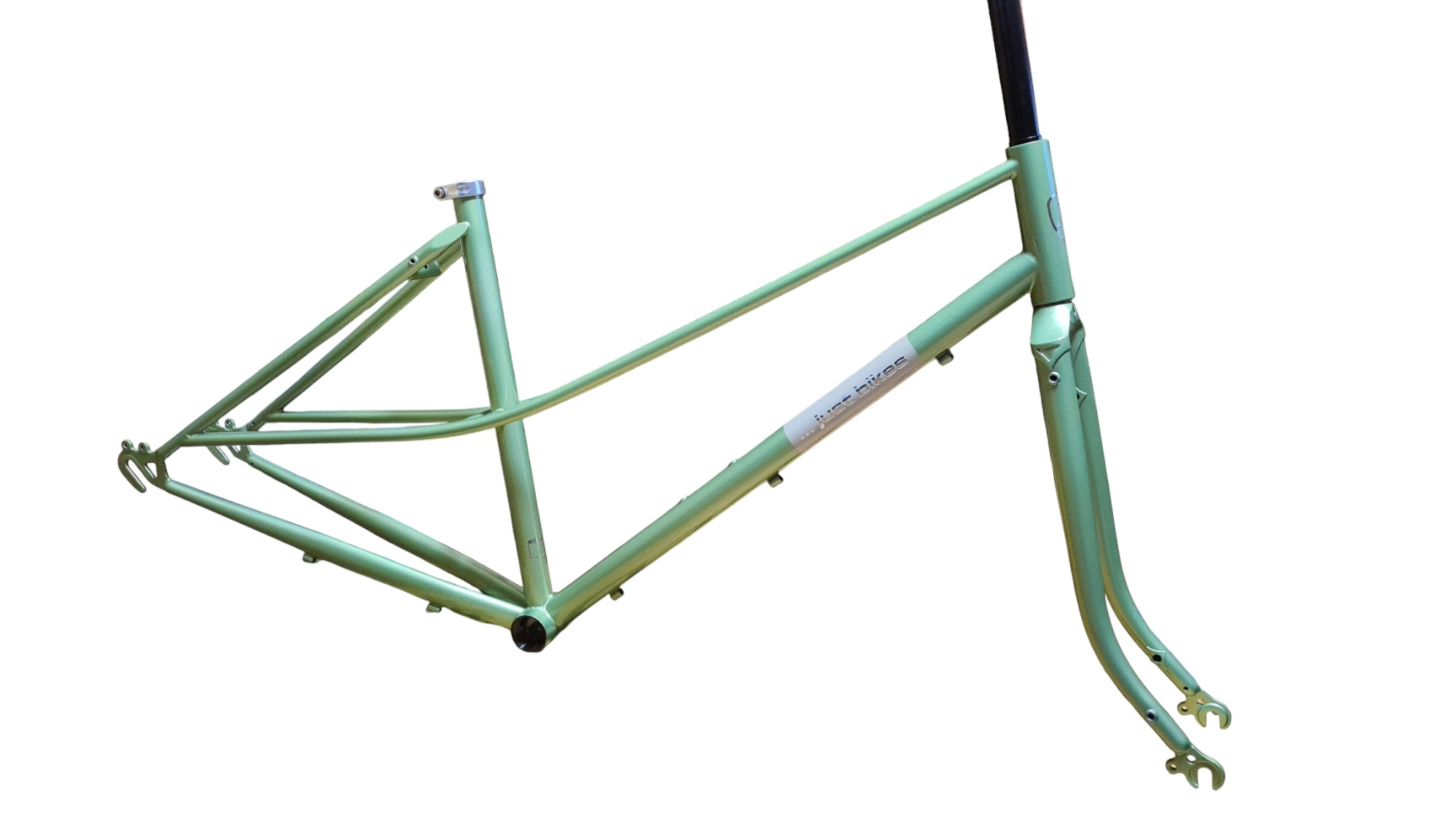 Just Bikes JB07 Mixte Steel Frameset Olive Green Glossy Retro City Allrounder