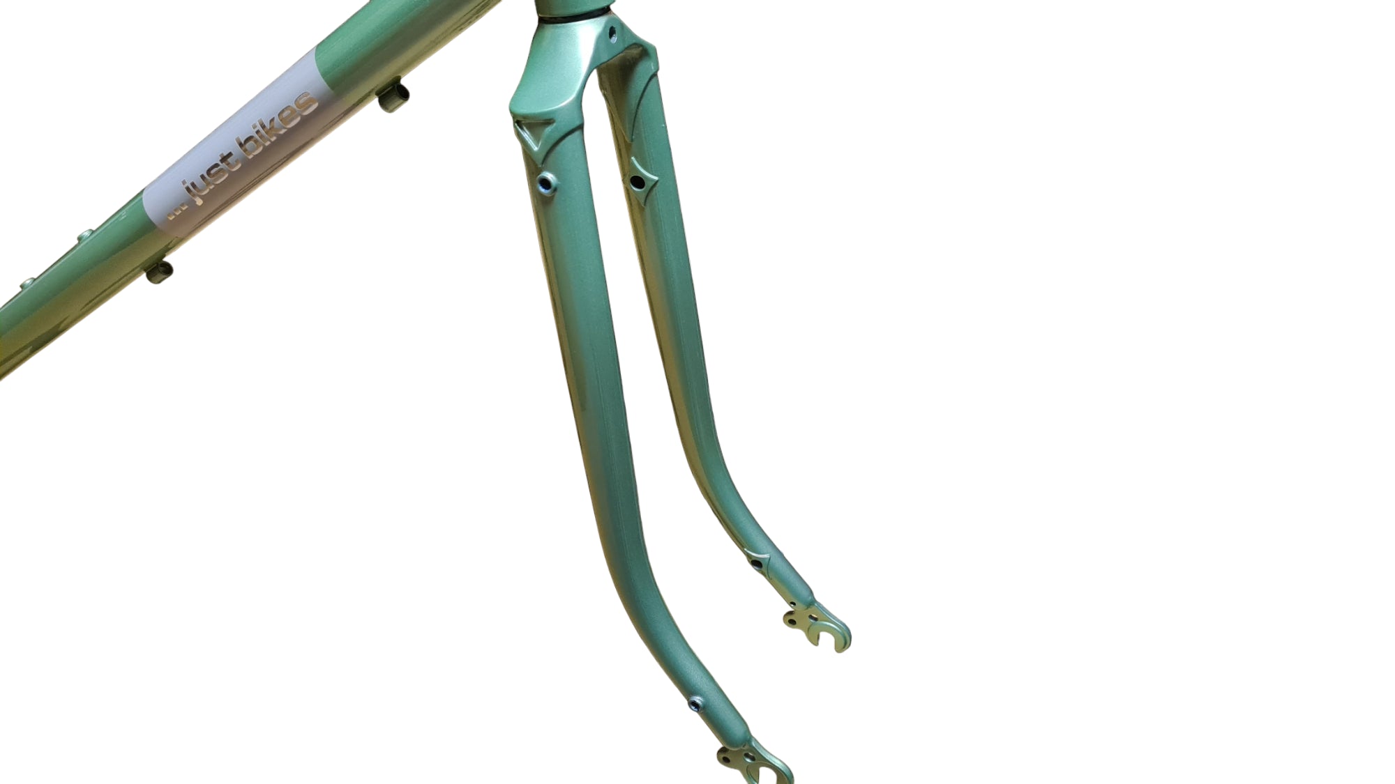 Just Bikes JB07 Mixte Steel Frameset Olive Green Glossy Retro City Allrounder