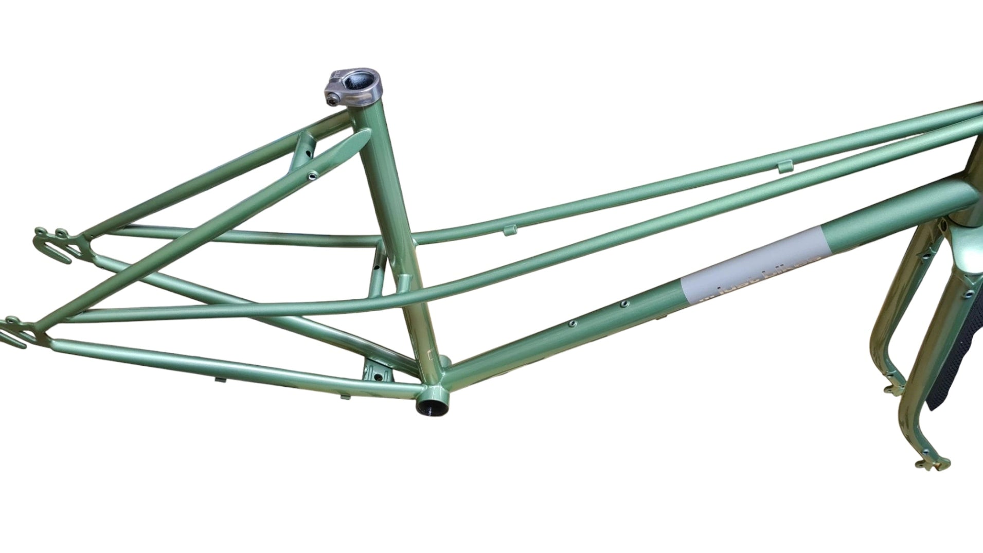 Just Bikes JB07 Mixte Steel Frameset Olive Green Glossy Retro City Allrounder