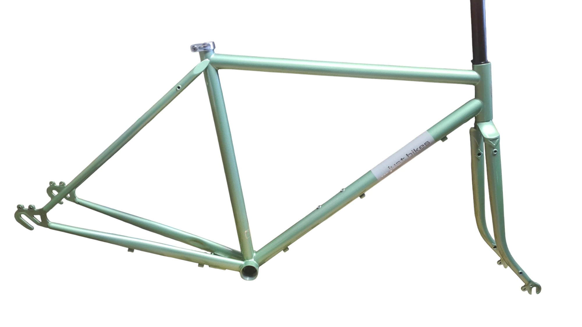 Just Bikes JB07 Caferacer Men's Steel Frameset Olive Green Glossy Retro City Allrounder