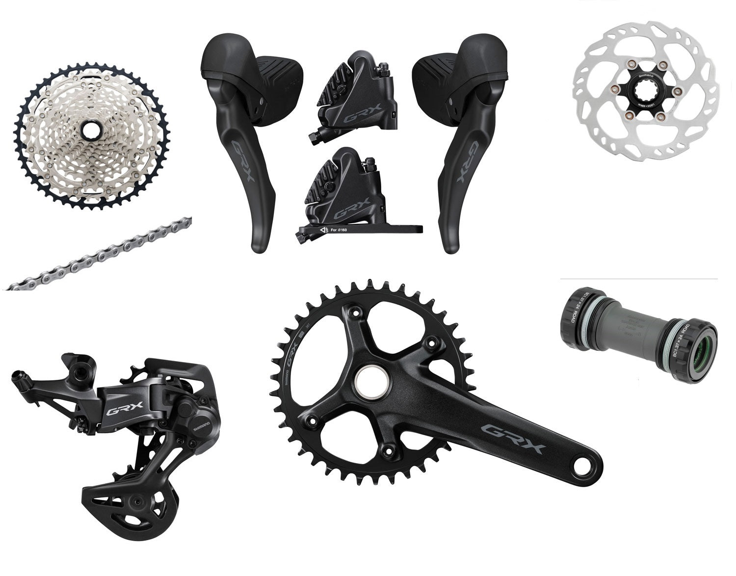 Shimano GRX RX610/820 Komplettgruppe 1x12 fach Gravel NEU