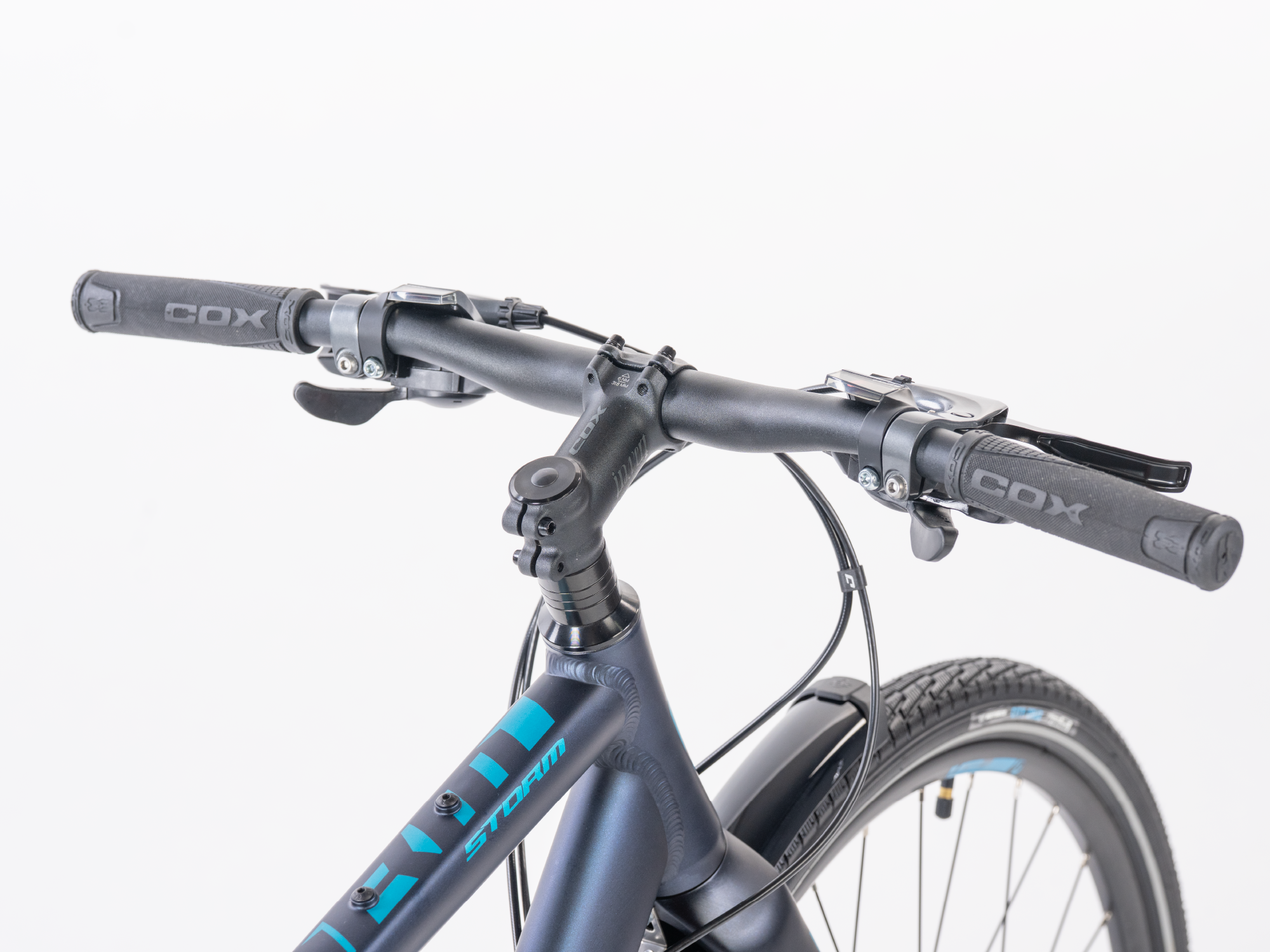 Herren 28 Zoll Gravel Fahrrad Storm 3.1 Shimano 2x8 Claris R2000 + Sora RD-R3000-GS Blau Matt