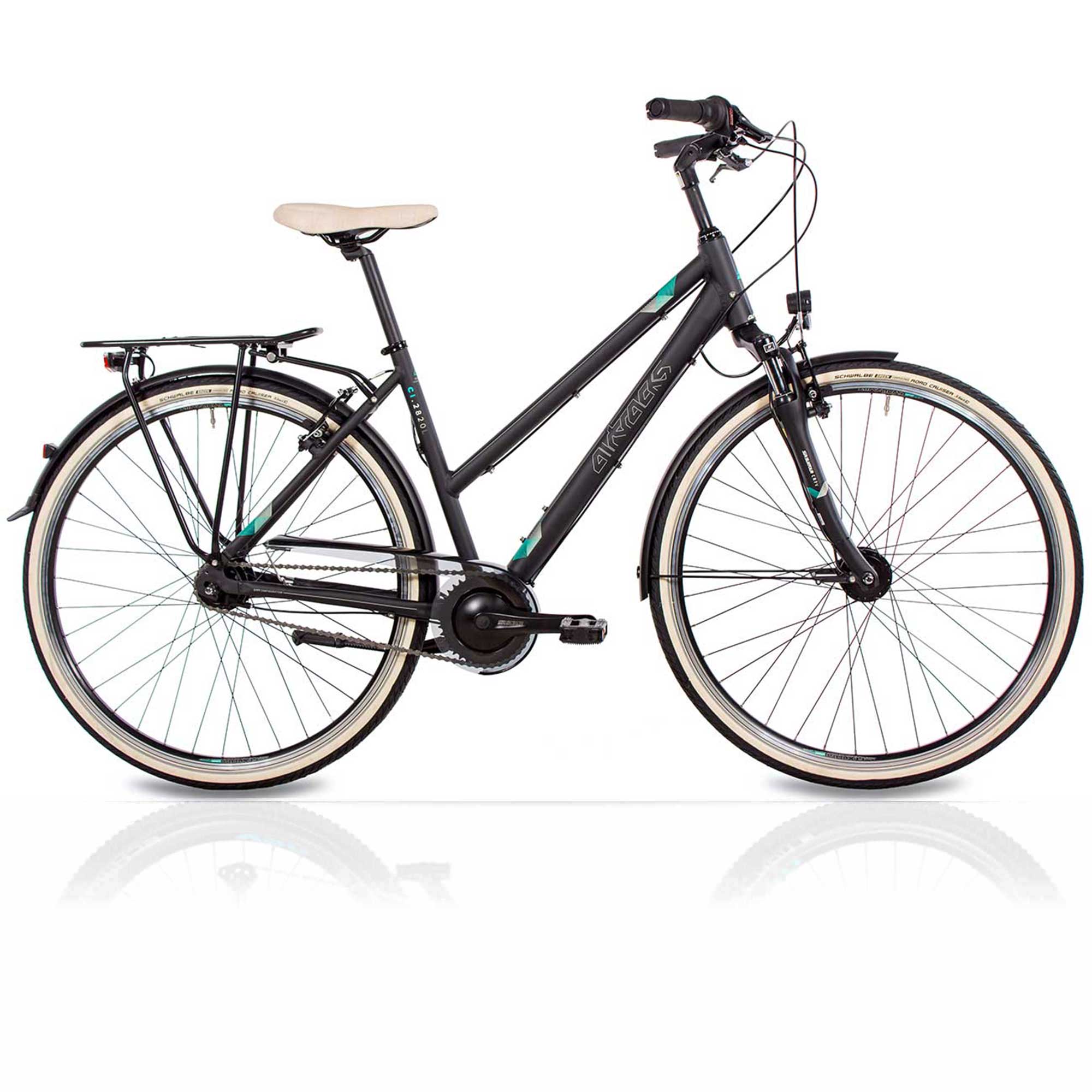 Women's City Bike 28 inch City Bike CI.2820L Shimano Nexus 7 Speed Black Matt