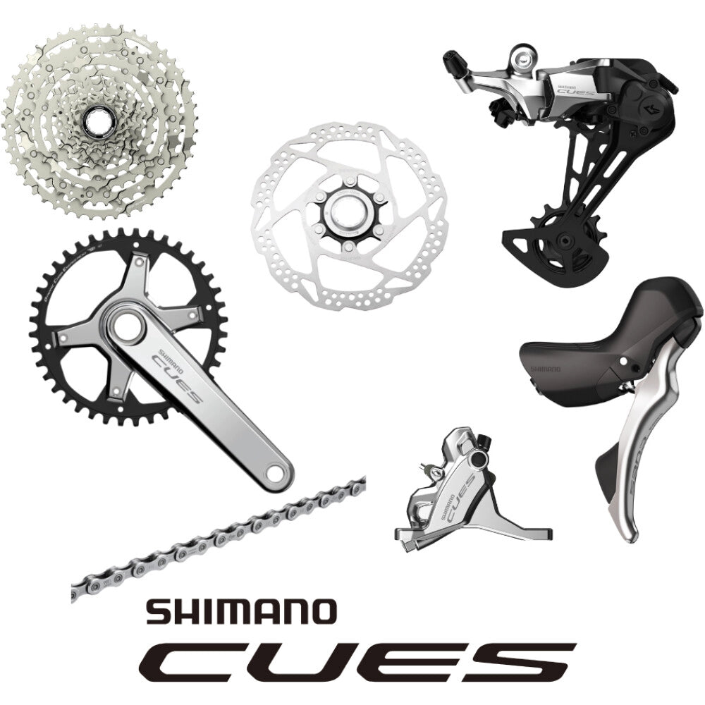 Komplettgruppe SHIMANO CUES 1x10-fach Gravelbike Polished Silver Edition