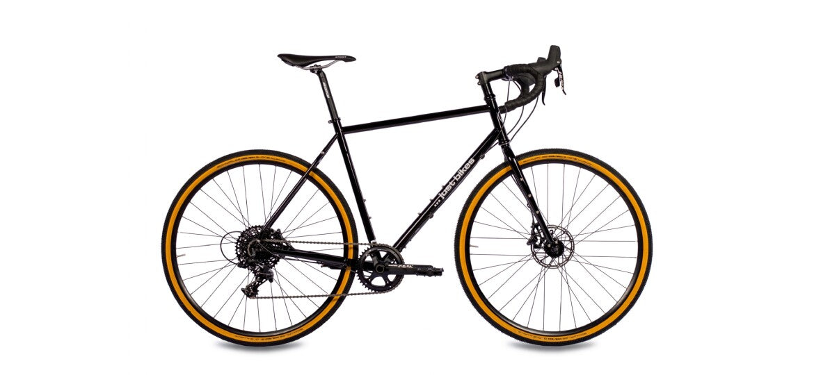 Just Bikes JB02 Gravel Rahmenset Stahl Rahmen Stahl Gabel PM QR Schwarz Glossy ohne Aufkleber