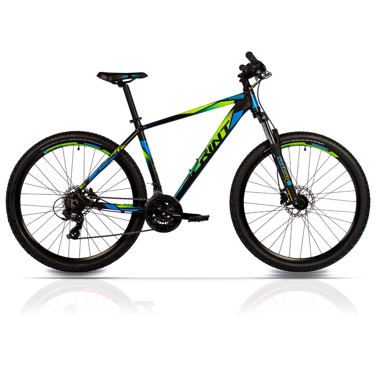 Men's 27.5 inch mountain bike Maverick MTB hardtail bicycle Shimano 21 speed color black blue