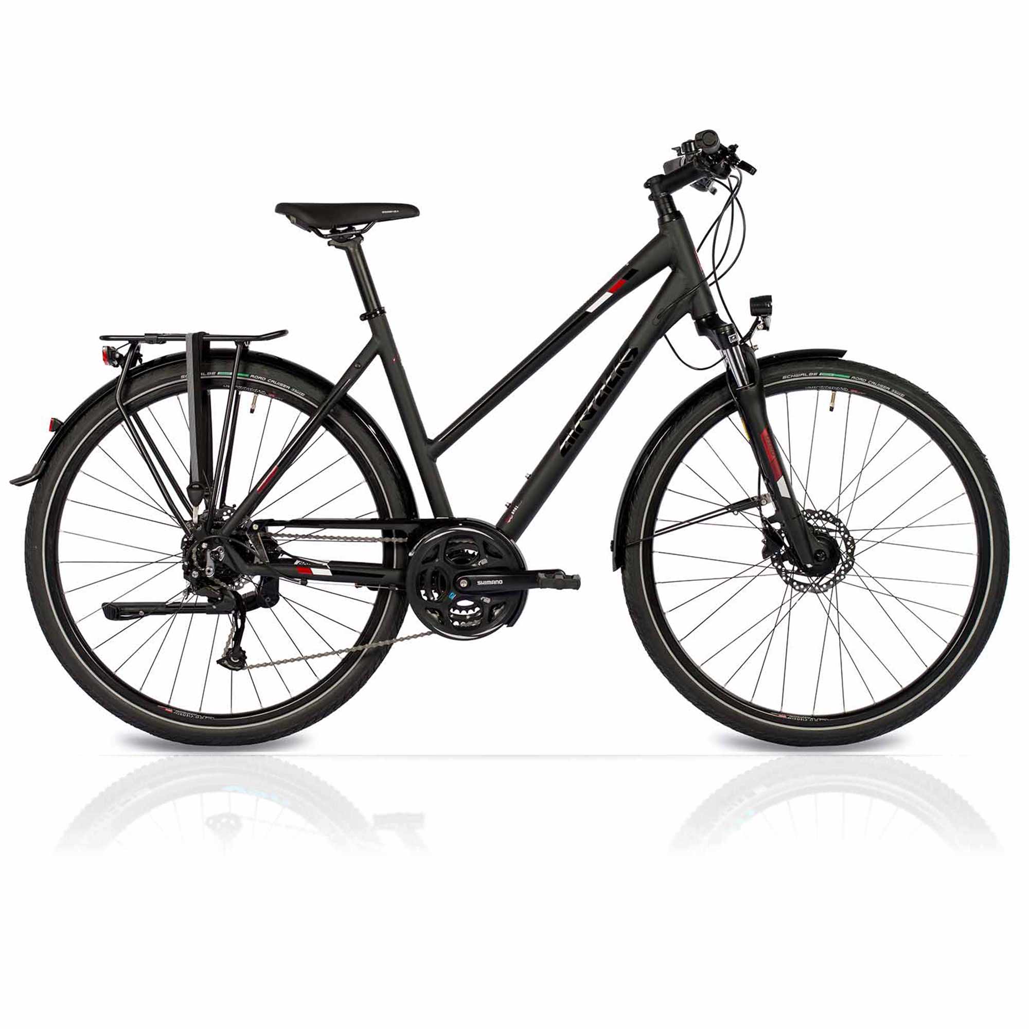 Damen Trekking Fahrrad 28 Zoll Trekkingrad TR.2830L 24 Gang Shimano Alivio RD-M3100 SGS Shadow