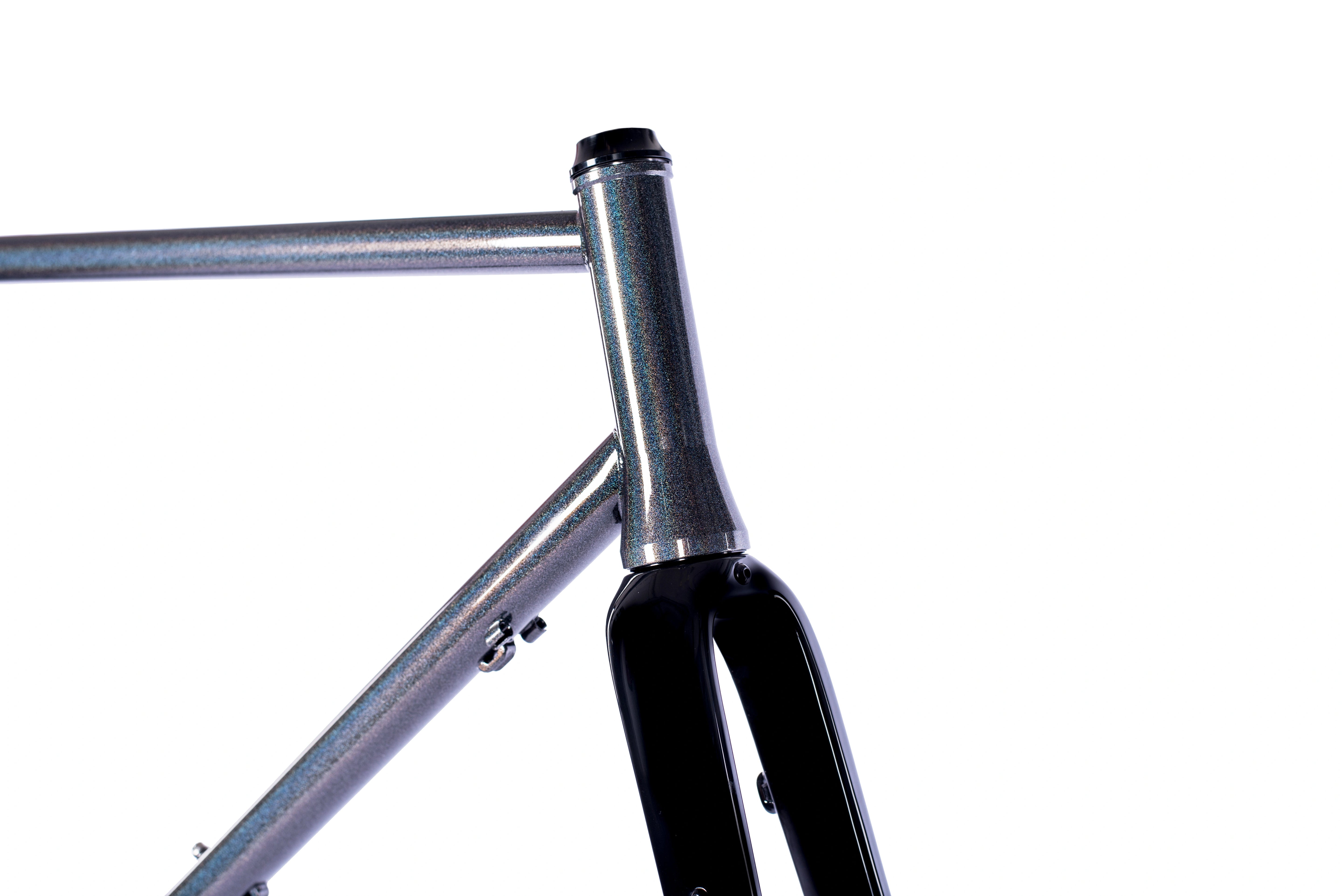 Just Bikes JB04 Gravel Stahl Rahmenset Carbon oder Stahl Gabel 12 Achsen Flat Mount Chamäleon