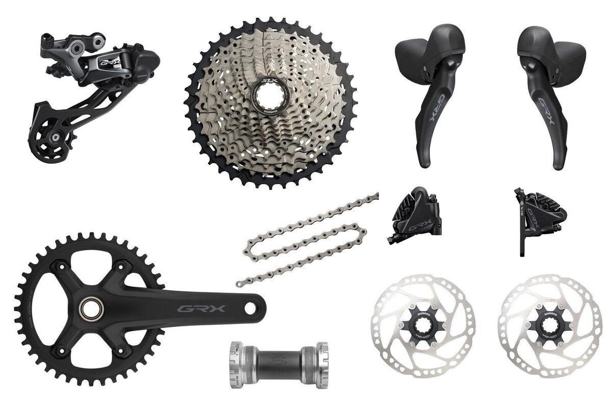 shimano 1x11 gruppe rennrad SHIMANO GRX RX600 Gravel Komplettgruppe 1x11-fach hydraulische Scheibe