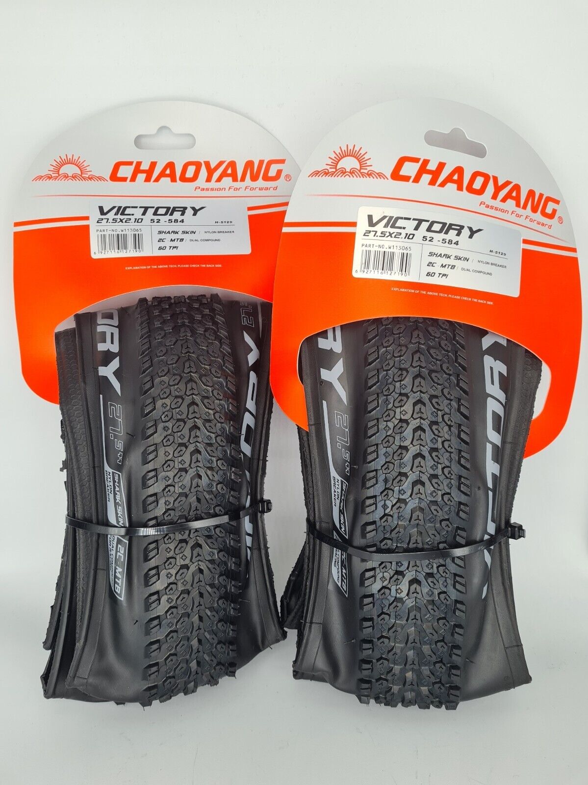 2 Stk. 27.5X2.10 Chaoyang Victory MTB/XC Cross Country Reifen Shark Skin 52-584