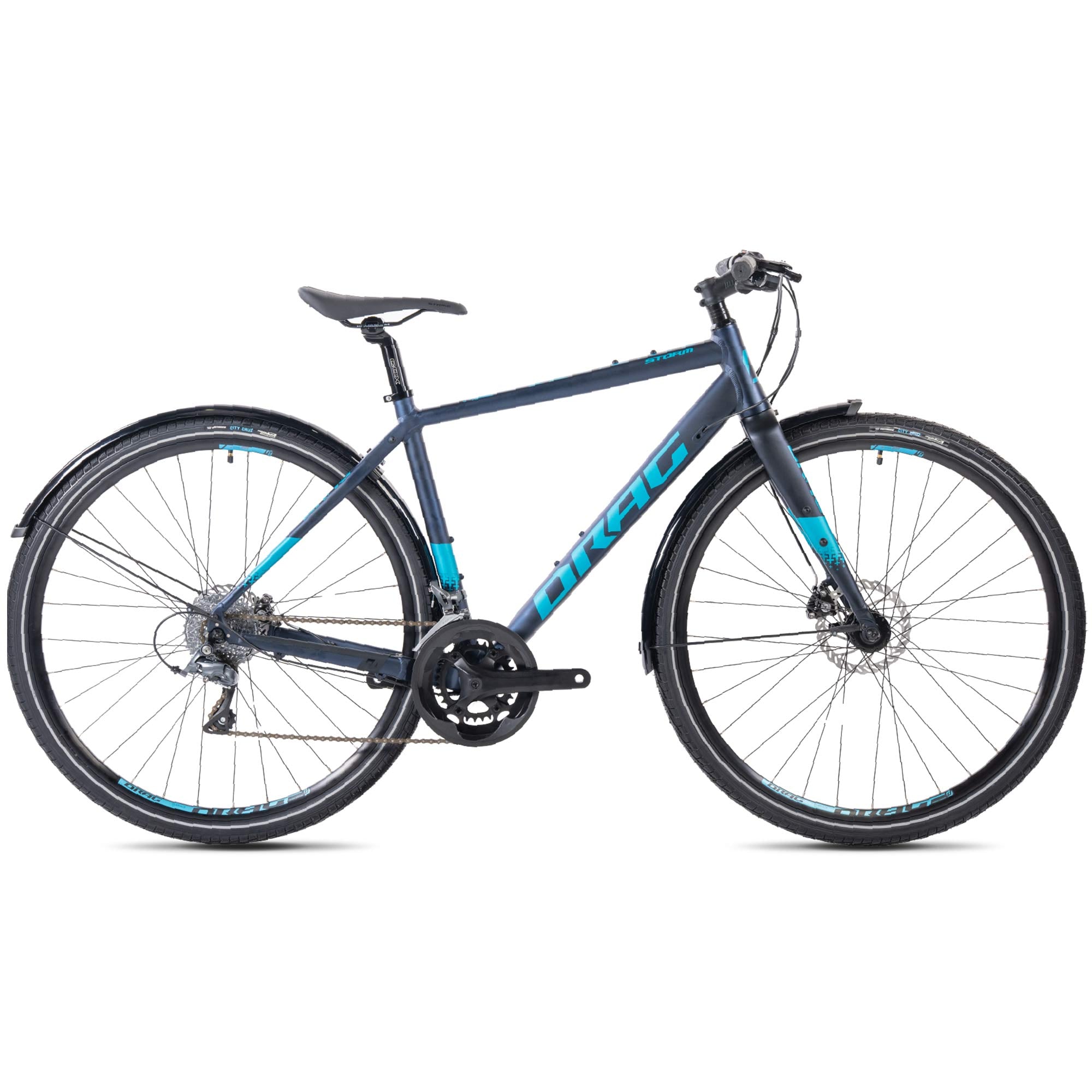 Herren 28 Zoll Gravel Fahrrad Storm 3.1 Shimano 2x8 Claris R2000 + Sora RD-R3000-GS Blau Matt