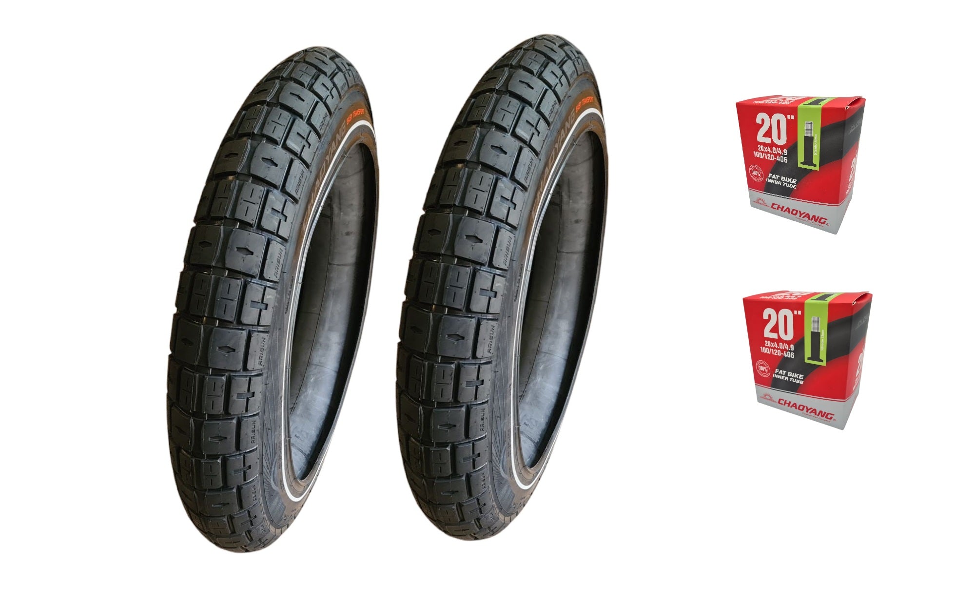 2 Stk Fatbike E-Cargo Reifen Easy Transport 20x4.0 100-406 Pannenschutz inkl. 2 Schläuche