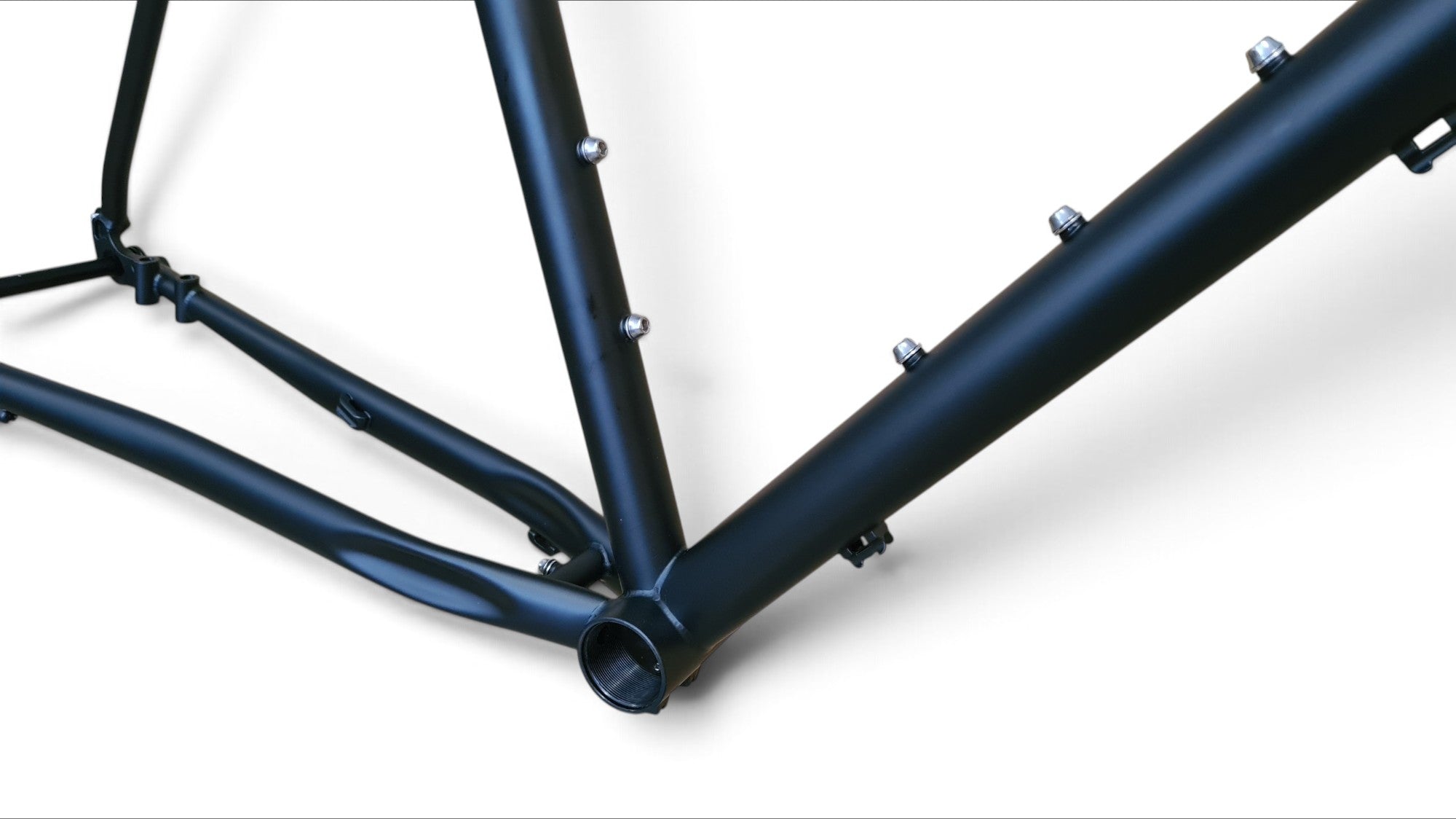 Just Bikes JB04 V2 Gravel Stahl Rahmenset Carbon oder Stahl Gabel 12 Achsen Flat Mount Schwarz Matt
