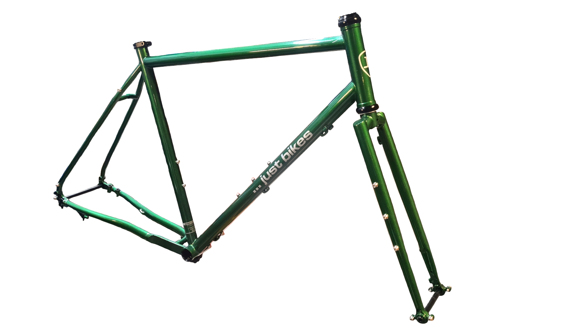 Just Bikes JB06 Gravel Stahl Rahmenset Stahl Gabel 12 Achsen Flat Mount CrMo British Racing Green