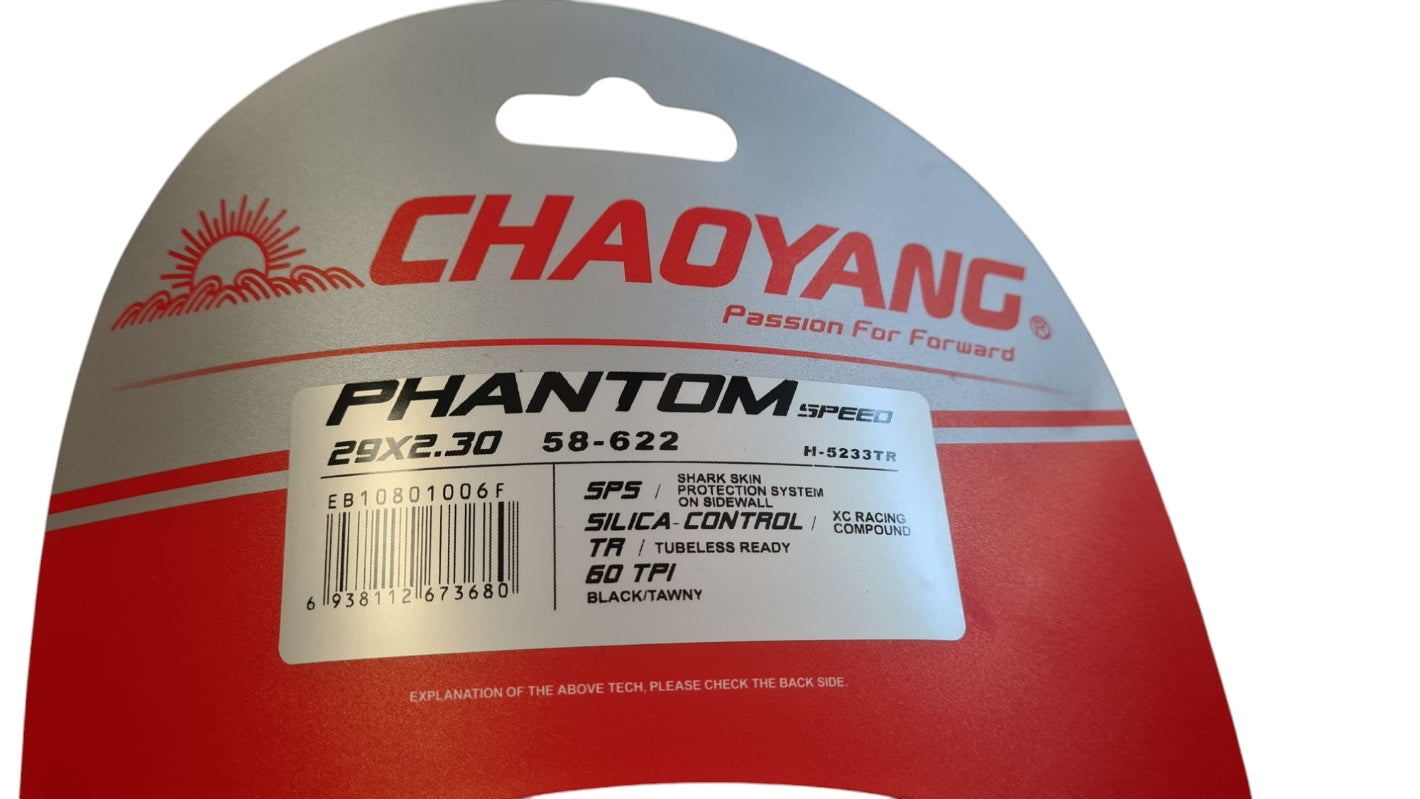 2 Stk 29X2.30 Chaoyang Phantom Speed MTB Reifen Tubeless Ready 58-622 Faltreifen Black/Tan