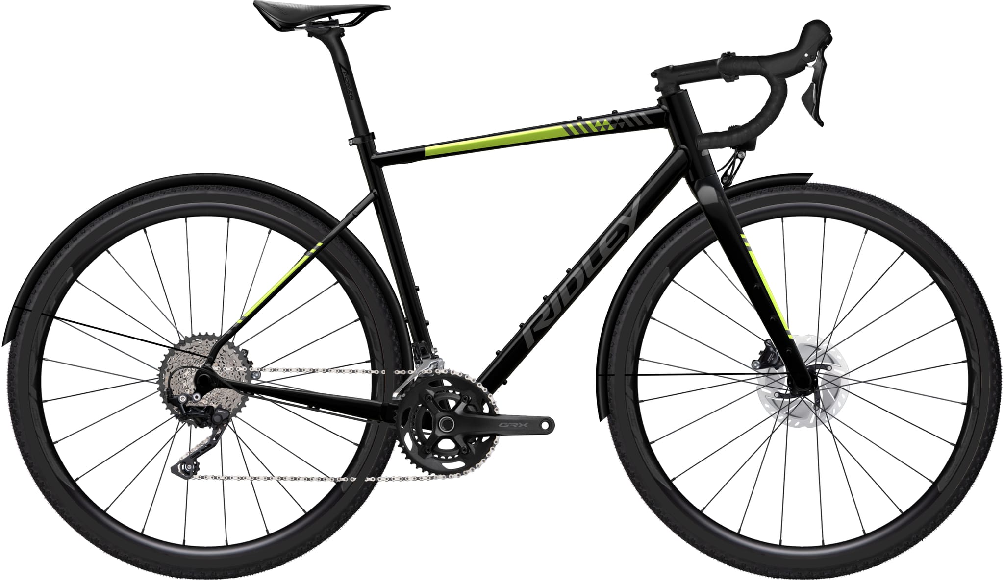 Ridley Kanzo Adventure Alu EQ Gravelbike Shimano GRX-400 Black DT Swiss G1800 Nabendynamo