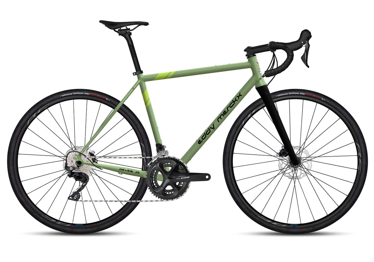 Eddy Merckx Pévèle ST Stahl Gravelbike Shimano GRX400 2x10 Carbon Gabe