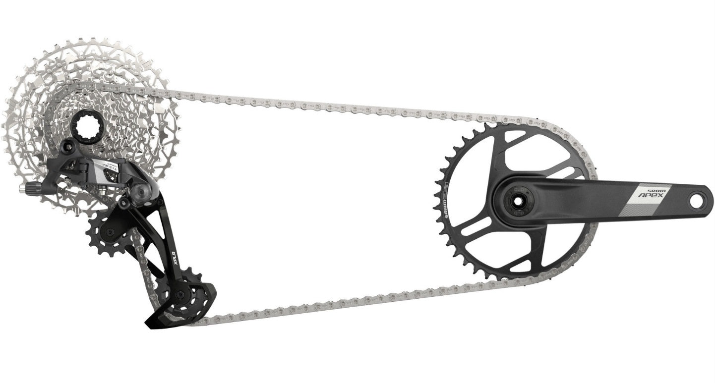 Sram Apex 1 XPLR Gravel Gruppe 1x12 Wide DUB hydr. Scheibenbremse