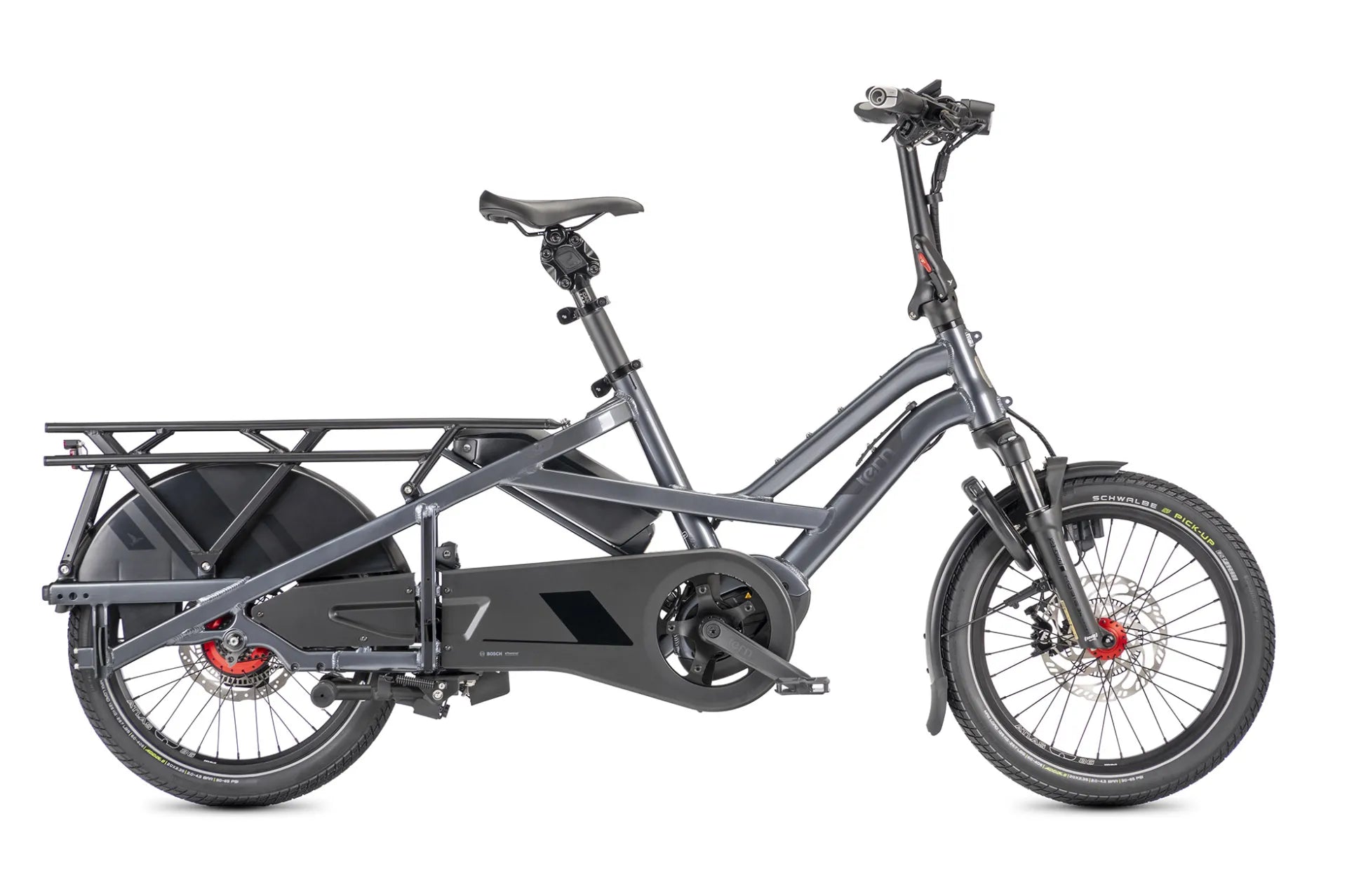 TERN Elektro-Cargorad Lastenrad GSD R14 Gen.3 Bosch Cargo Line 85 Nm 800 Wh 14-Gang ROHLOFF "Speedhub E-14" Satin Iron Grey