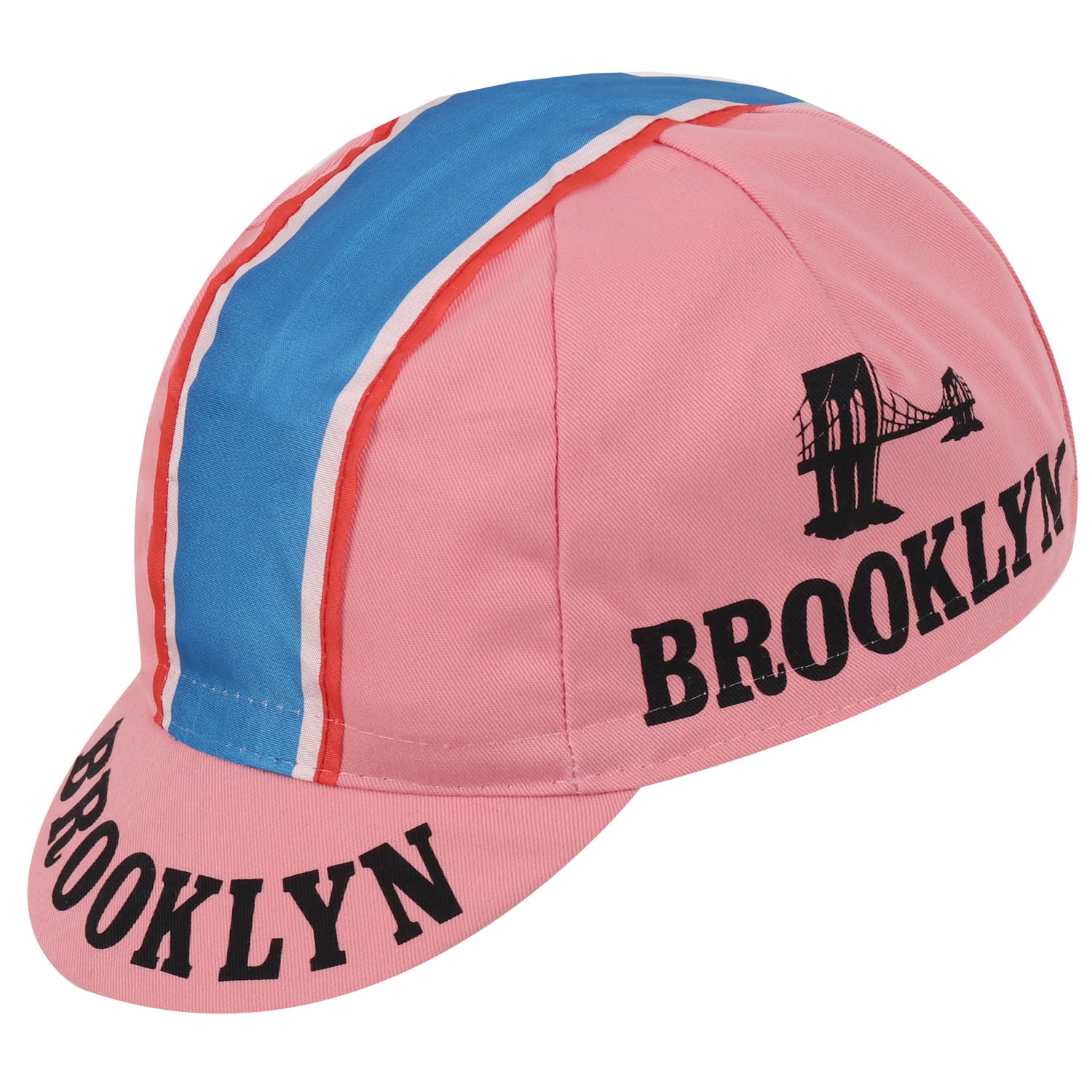 APIS Profi-Rennmützen Retro Style Brooklyn Rosa Cycling Cap