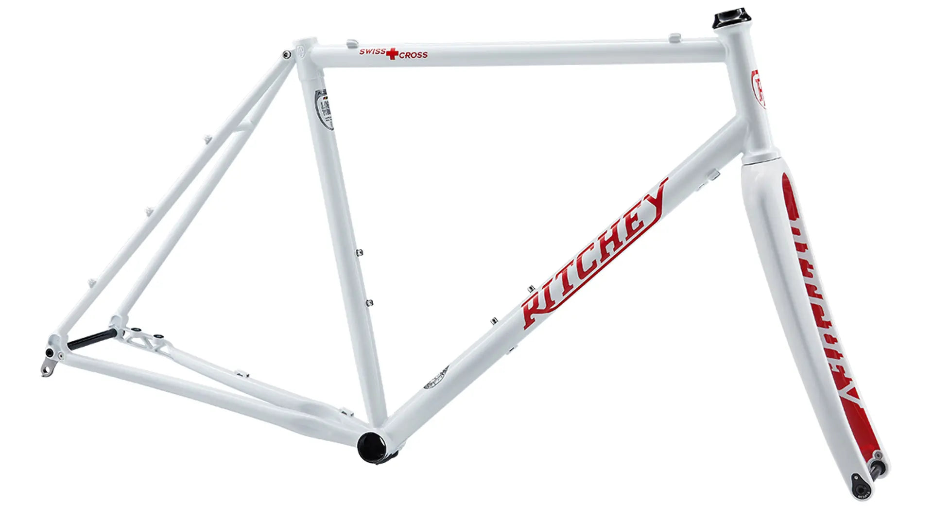 Ritchey Swiss Cross V3 Rahmenset Carbon Gabel white red